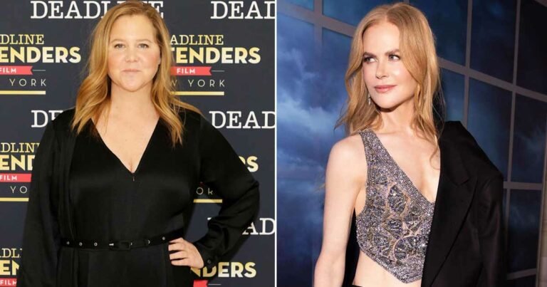 Amy schumer responds sarcastically to trolls misunderstanding her joke about nicole kidman clarifies by saying im sorry im not more attractive.