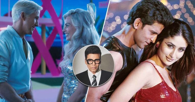 Barbie feat karan johar margot robbie ryan goslings dance performance on youre my soniya challenges hrithik roshan kareena kapoors chemistry watch.