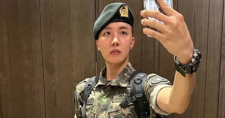Bts jhopes military uniform picture breaks internet army praises his youthful looks.