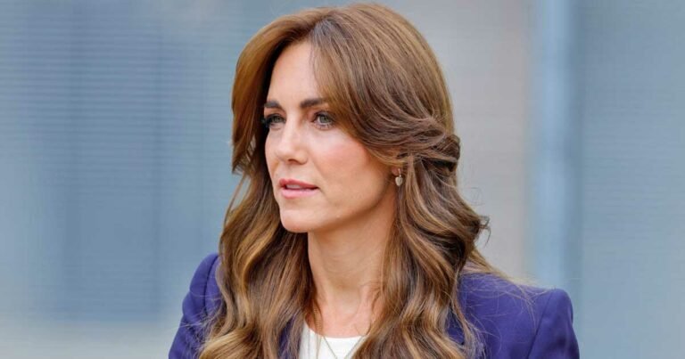 Kate middleton princess of wales hurts hand while playing on trampoline at home.