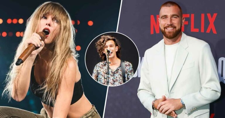 Reports taylor swift dating nfl player travis kelce after brief relationship with matty healy.