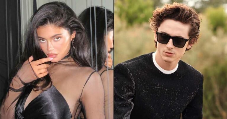Timothee chalamet and kylie jenner display affection at us open caught kissing during match.